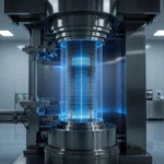 KOKUSAI ELECTRIC 6525 バッチ式ALD成膜装置と半導体ウェハのイメージ