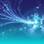NTTのIOWN光ネットワークとAIデータセンターを表す抽象イメージ