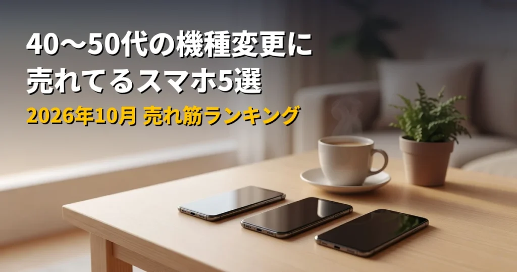 40〜50代の機種変更に売れてるスマホ比較のアイキャッチ
